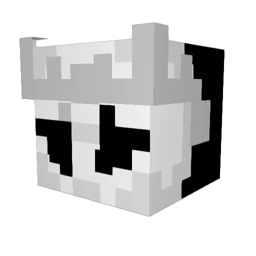 AquaXLR Minecraft avatar head, 3D render
