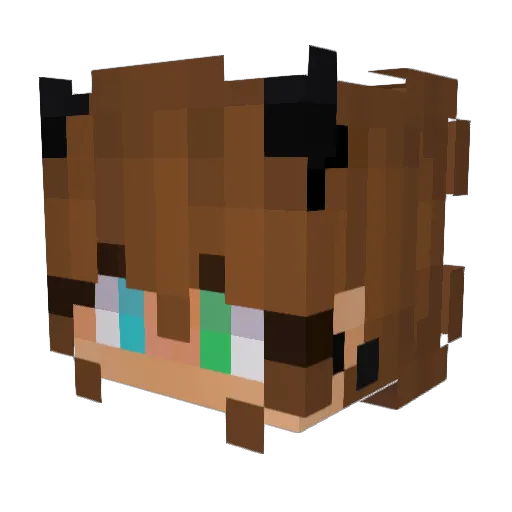 AquaXfrosT Minecraft avatar head, 3D render