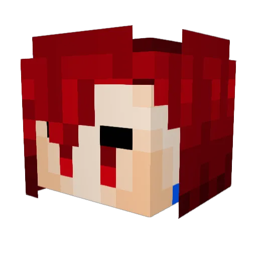 Aqua_Fenice Minecraft avatar head, 3D render