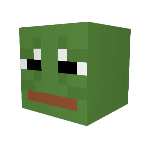 Aqua_is_useless Minecraft avatar head, 3D render