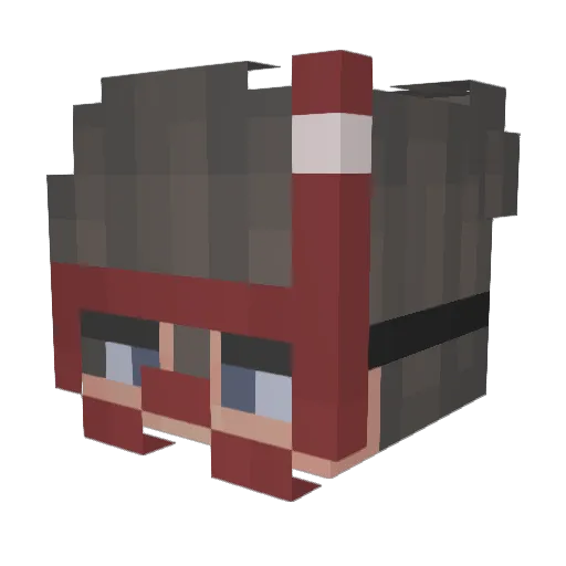 Aquaculture Minecraft avatar head, 3D render