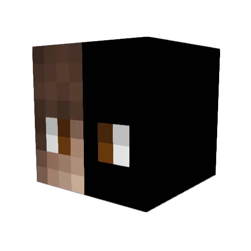 Aquaduc Minecraft avatar head, 3D render
