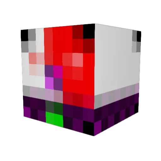 Aquafrau1 Minecraft avatar head, 3D render