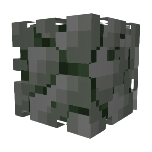 Aqualoco Minecraft avatar head, 3D render