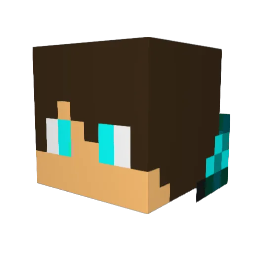 Aquaman21 Minecraft avatar head, 3D render