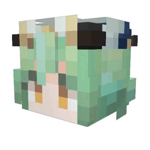 Aquaman4099 Minecraft avatar head, 3D render