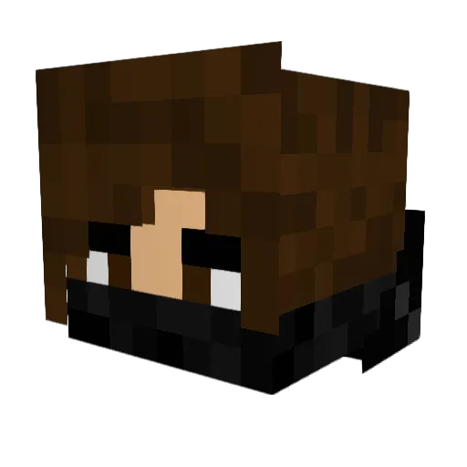 Aquamarie Minecraft avatar head, 3D render