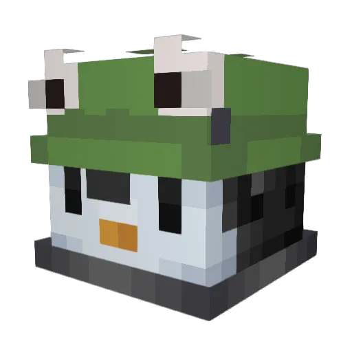 AquanaJ Minecraft avatar head, 3D render