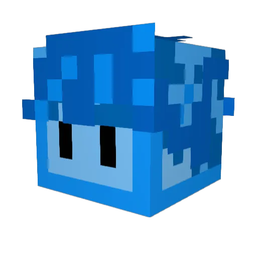 Aquarex_ Minecraft avatar head, 3D render
