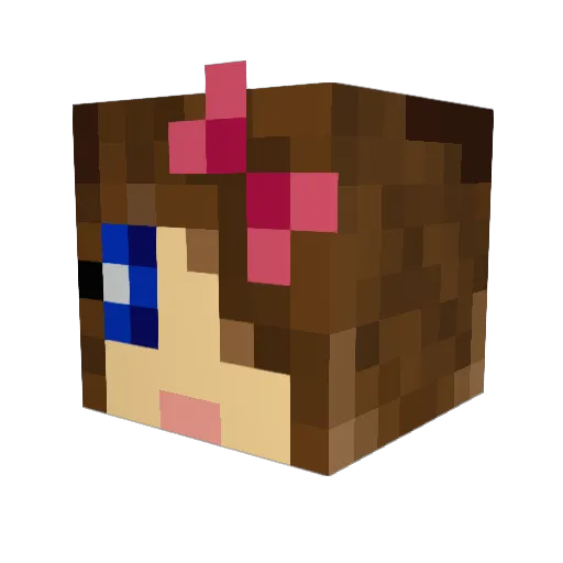 Aquaria1 Minecraft avatar head, 3D render