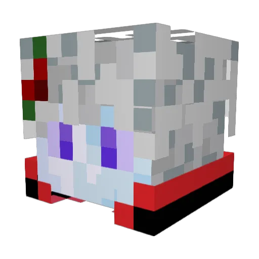 Aquariffs Minecraft avatar head, 3D render
