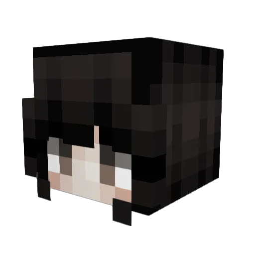 Aquarithyst Minecraft avatar head, 3D render