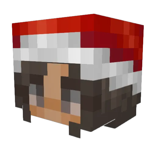 Aquaruxz Minecraft avatar head, 3D render