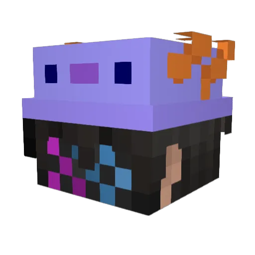 Aquatic4YT Minecraft avatar head, 3D render