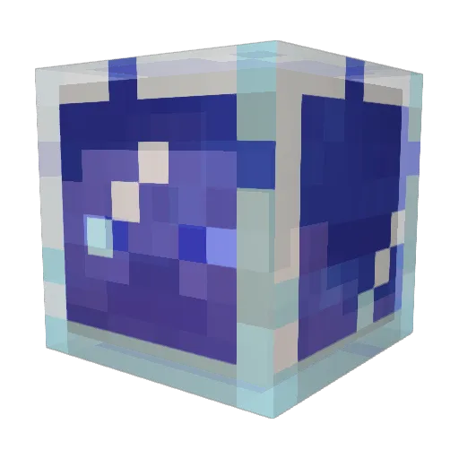 Aquatic Minecraft avatar head, 3D render