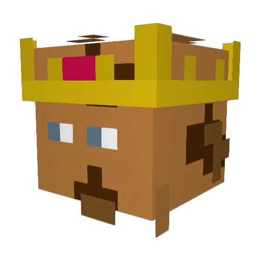Aquaticer Minecraft avatar head, 3D render