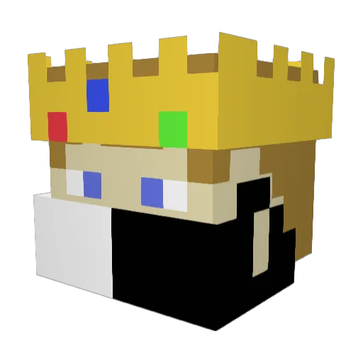 Aquaticrings Minecraft avatar head, 3D render