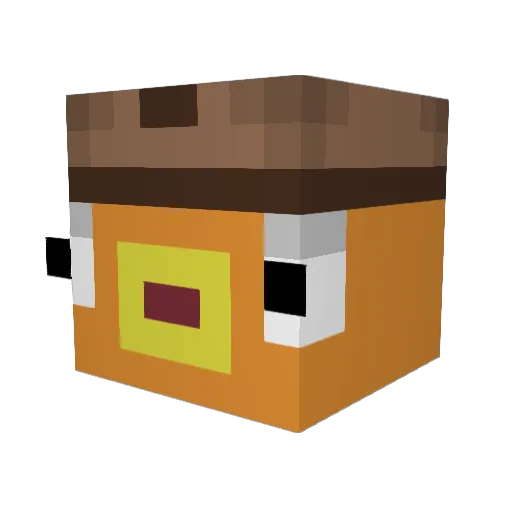 Aquatics Minecraft avatar head, 3D render