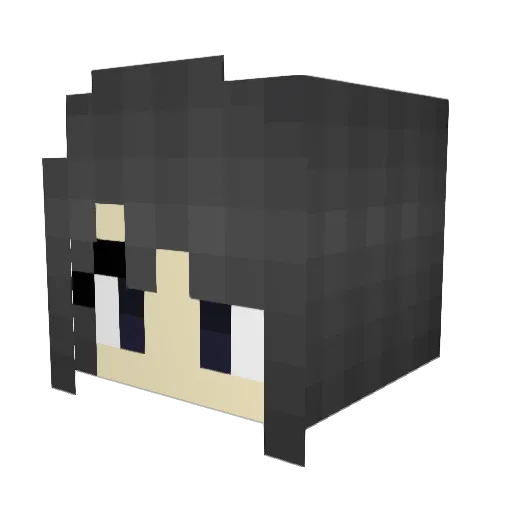AquelaNat Minecraft avatar head, 3D render