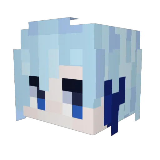 AqueleHaru Minecraft avatar head, 3D render