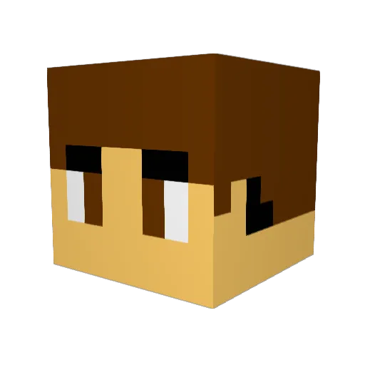 AquerTy12 Minecraft avatar head, 3D render