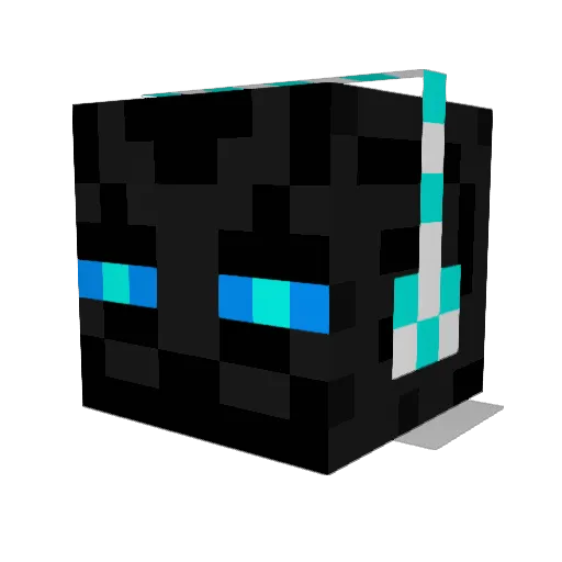 Aquerty0n Minecraft avatar head, 3D render