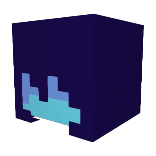 AquilaBlu Minecraft avatar head, 3D render