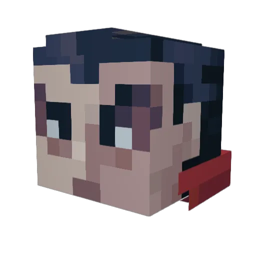AquilaC Minecraft avatar head, 3D render