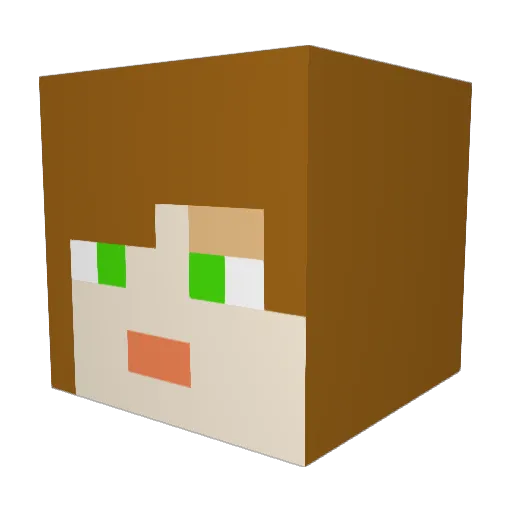 AquilaTNT Minecraft avatar head, 3D render