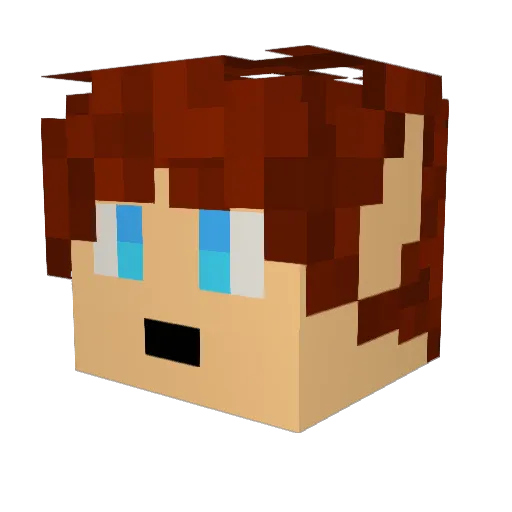 AquilasS Minecraft avatar head, 3D render
