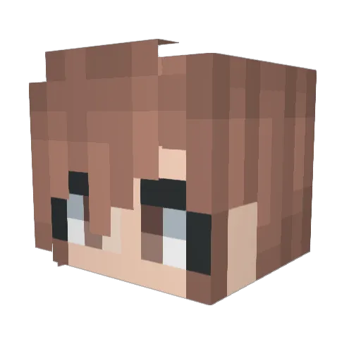 Aquilion37 Minecraft avatar head, 3D render
