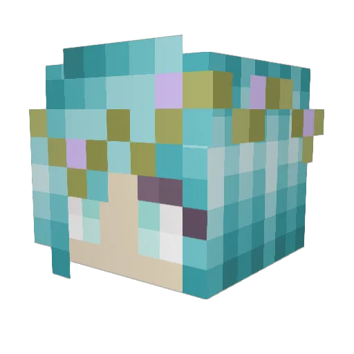 Aquino623 Minecraft avatar head, 3D render