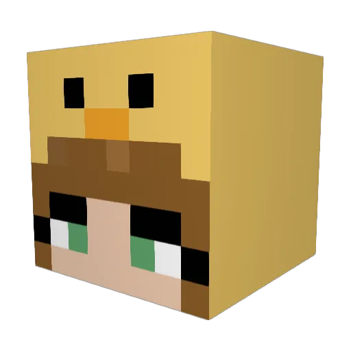 AqukinnSeito Minecraft avatar head, 3D render