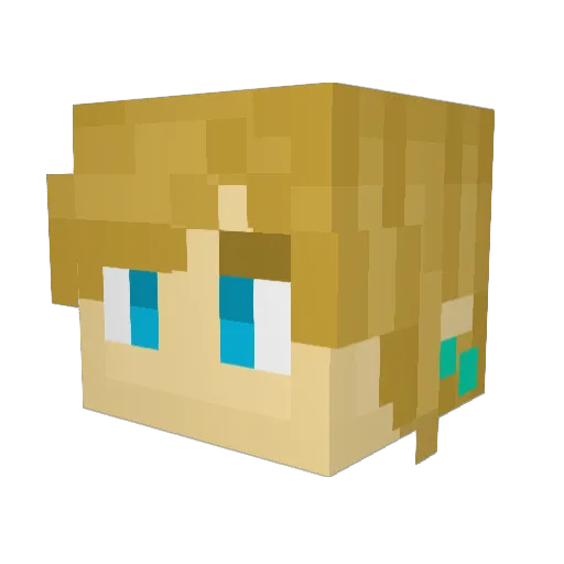 Aquos_pc Minecraft avatar head, 3D render
