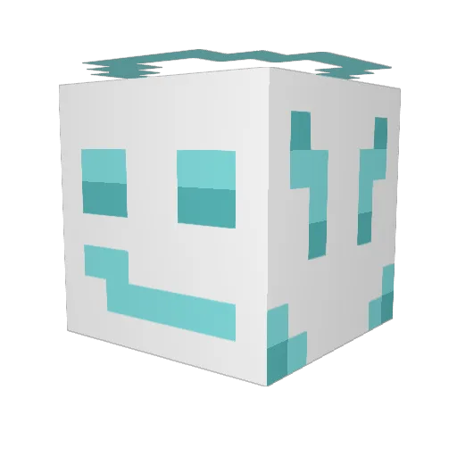 Aqvash Minecraft avatar head, 3D render