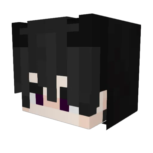 Aqween Minecraft avatar head, 3D render