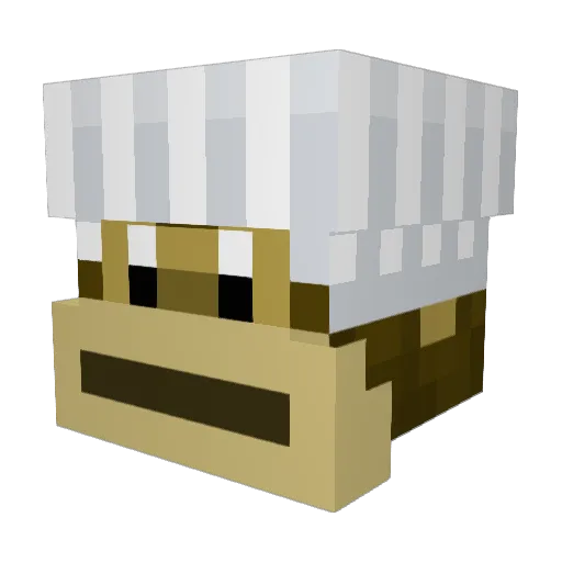 Aqwerz Minecraft avatar head, 3D render