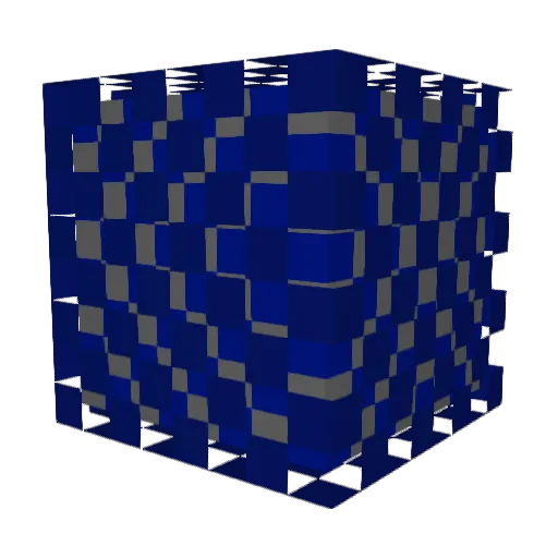 Aqyu Minecraft avatar head, 3D render