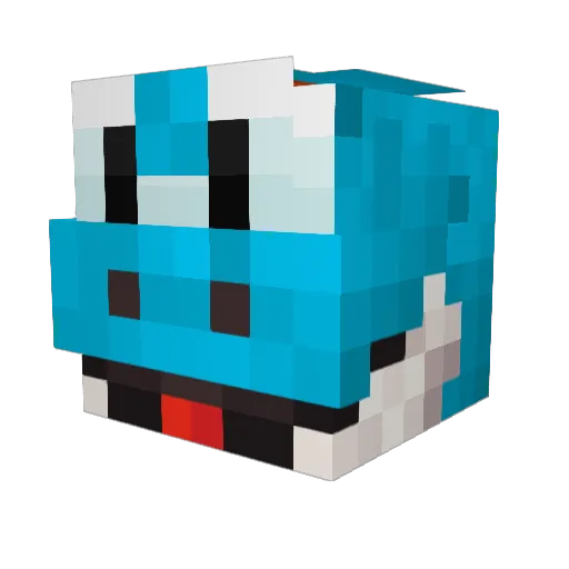Ar0sy Minecraft avatar head, 3D render