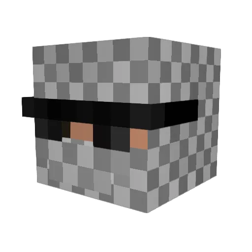 Ar0tu5 Minecraft avatar head, 3D render