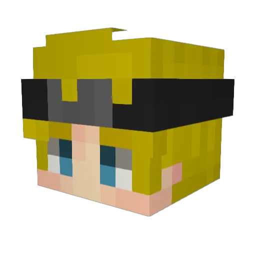 Ar1sco Minecraft avatar head, 3D render