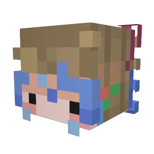 Ar3ys Minecraft avatar head, 3D render