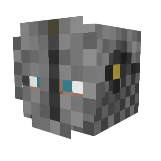 ArBeka Minecraft avatar head, 3D render