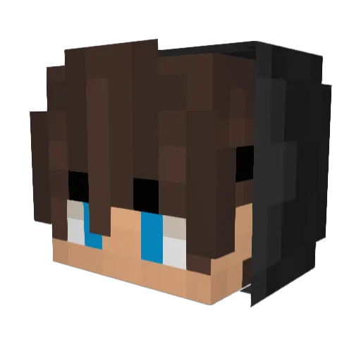 ArErHan Minecraft avatar head, 3D render
