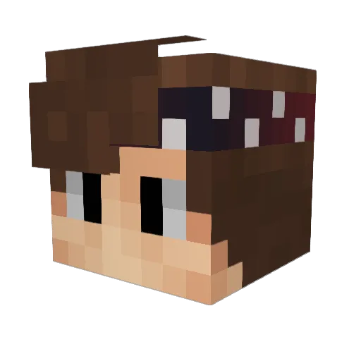 ArJarz Minecraft avatar head, 3D render