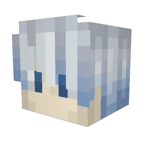 ArKa3 Minecraft avatar head, 3D render