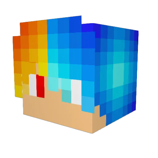 ArKaniTe_Sean Minecraft avatar head, 3D render