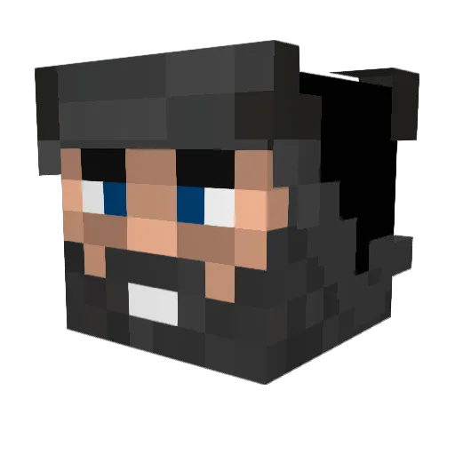 ArMt Minecraft avatar head, 3D render