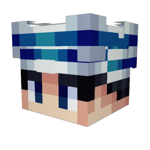 ArQua03 Minecraft avatar head, 3D render