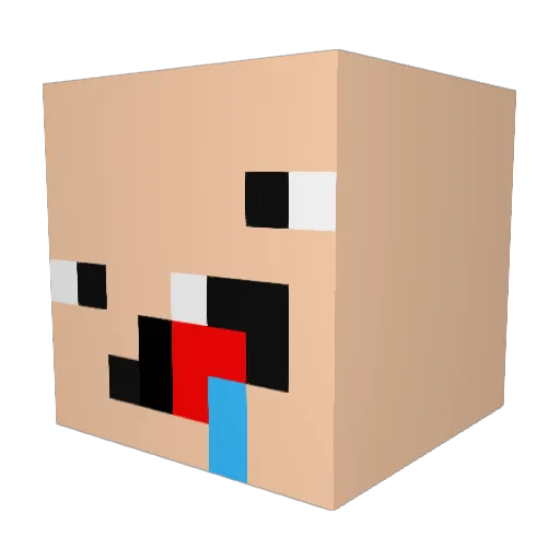 ArRrLi Minecraft avatar head, 3D render